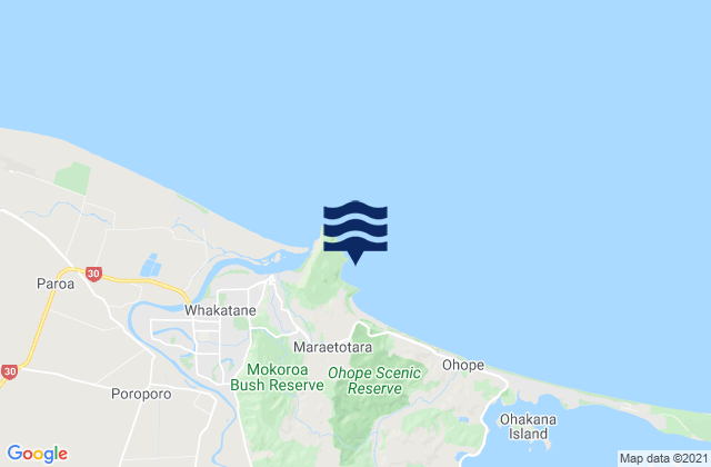 Karte der Gezeiten Otarawairere Bay, New Zealand