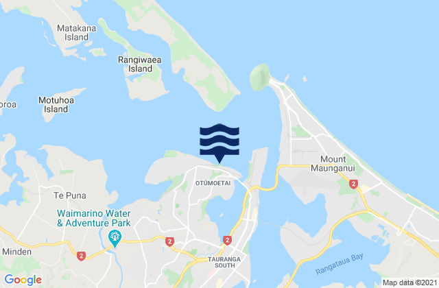 Karte der Gezeiten Otumoetai, New Zealand