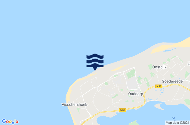 Karte der Gezeiten Ouddorp Beach, Netherlands
