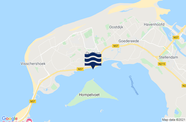 Karte der Gezeiten Ouddorp, Netherlands