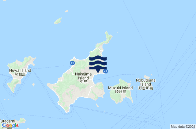 Karte der Gezeiten Oura (Sekito Seto), Japan
