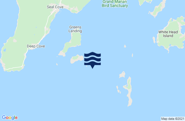 Karte der Gezeiten Outer Wood Island, Canada