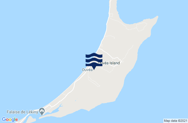Karte der Gezeiten Ouvéa, New Caledonia