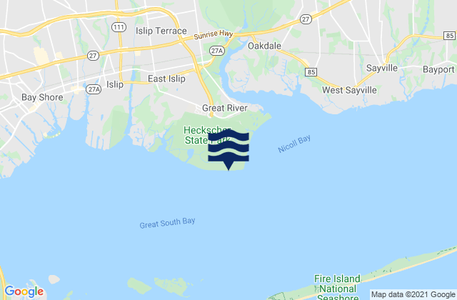 Karte der Gezeiten Overlook Beach, United States