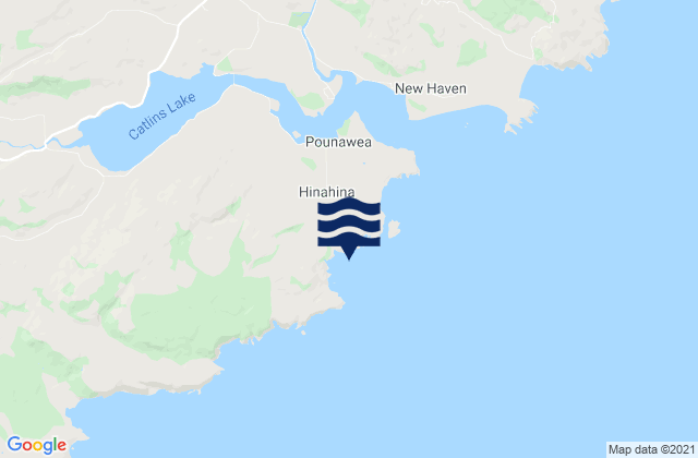 Karte der Gezeiten Owaka Area, New Zealand