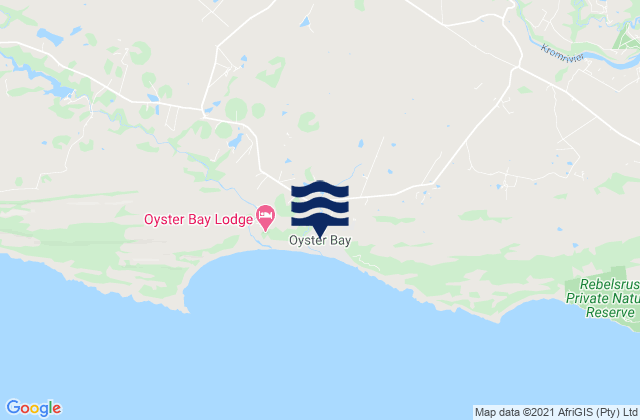 Karte der Gezeiten Oyster Bay, South Africa