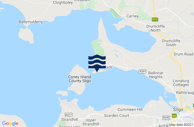 Karte der Gezeiten Oyster Island, Ireland