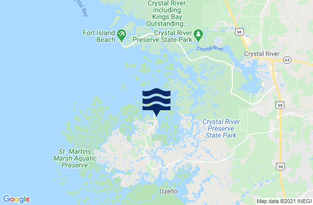 Karte der Gezeiten Ozello North Crystal Bay, United States