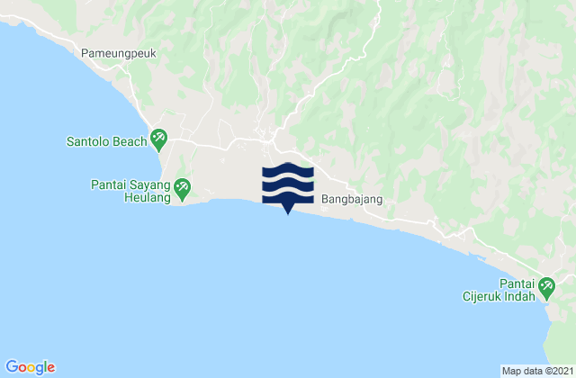 Karte der Gezeiten Paas Girang, Indonesia