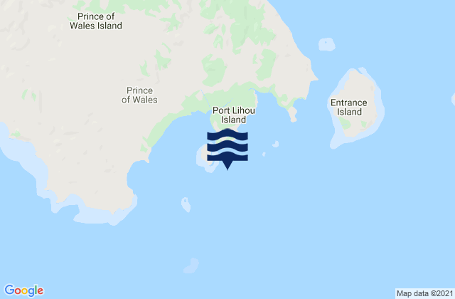 Karte der Gezeiten Packe Island, Australia