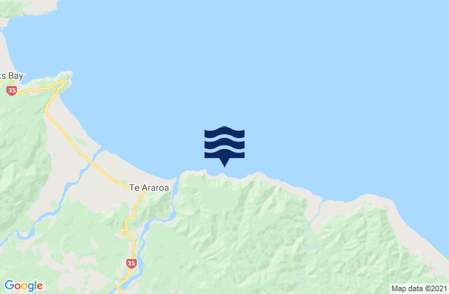 Karte der Gezeiten Paengaroa Bay, New Zealand