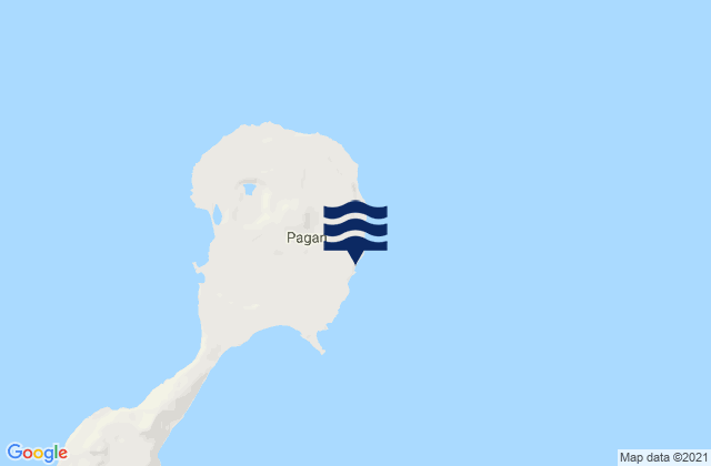 Karte der Gezeiten Pagan Island Islands, Northern Mariana Islands