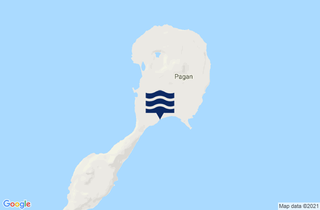 Karte der Gezeiten Pagan Island, Northern Mariana Islands