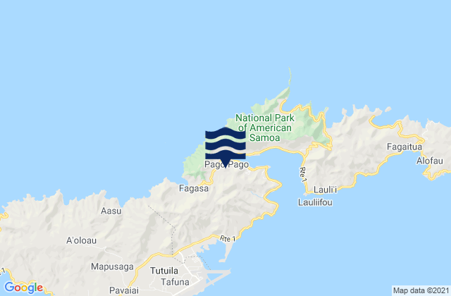 Karte der Gezeiten Pago Pago, American Samoa