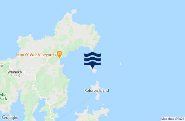 Karte der Gezeiten Pakatoa Island, New Zealand