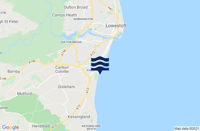 Karte der Gezeiten Pakefield Beach, United Kingdom