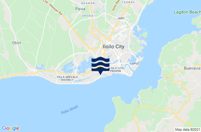Karte der Gezeiten Pakiad, Philippines