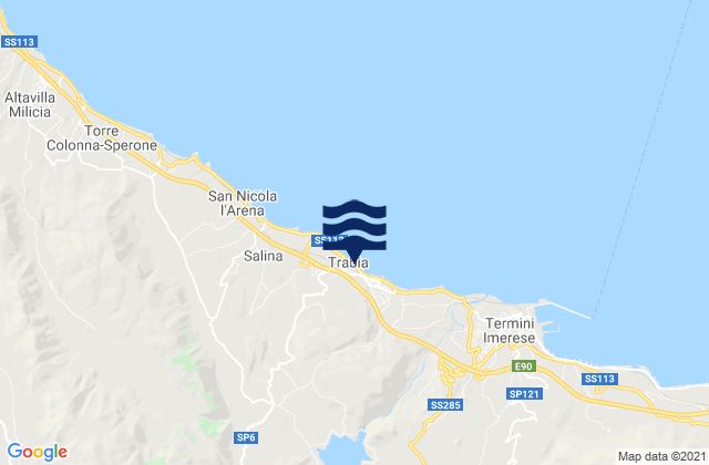 Karte der Gezeiten Palermo, Italy