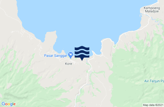 Karte der Gezeiten Pali, Indonesia