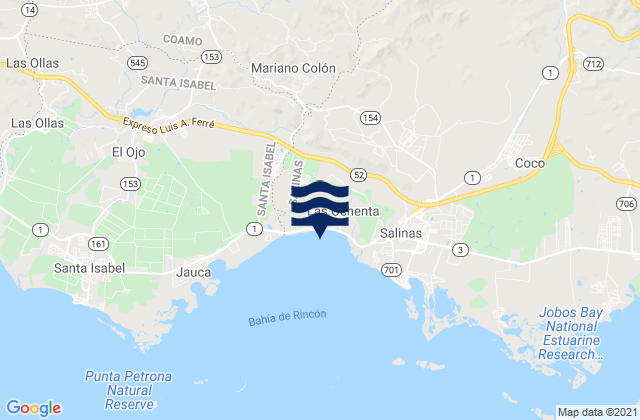 Karte der Gezeiten Palmarejo Barrio, Puerto Rico