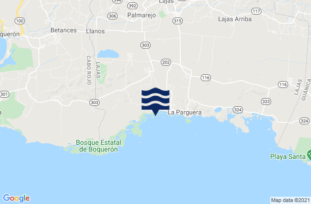 Karte der Gezeiten Palmarejo, Puerto Rico