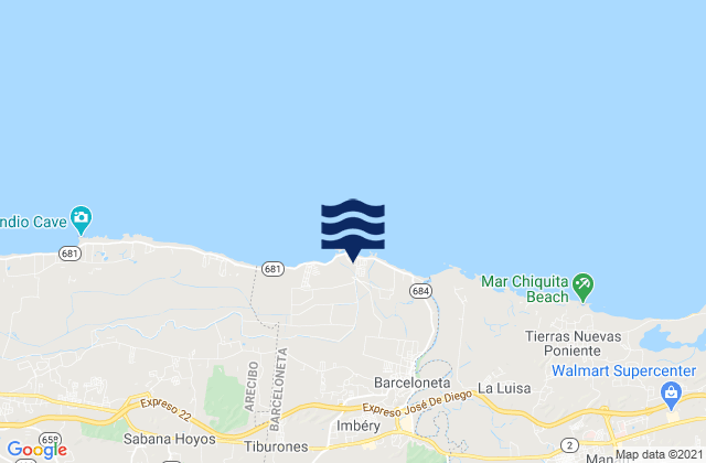 Karte der Gezeiten Palmas Altas Barrio, Puerto Rico