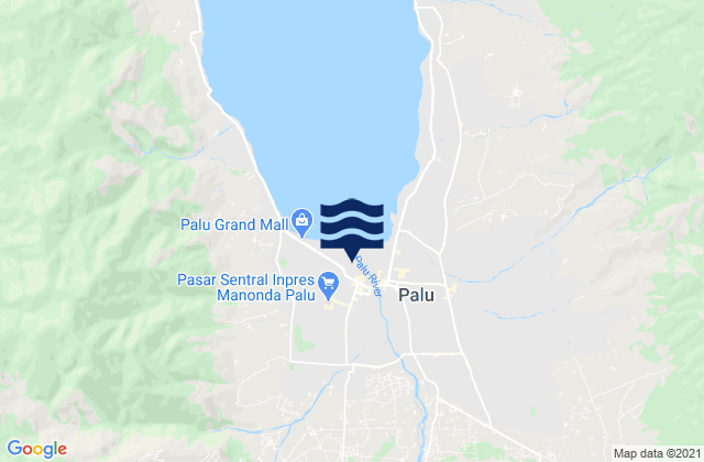 Karte der Gezeiten Palu, Indonesia
