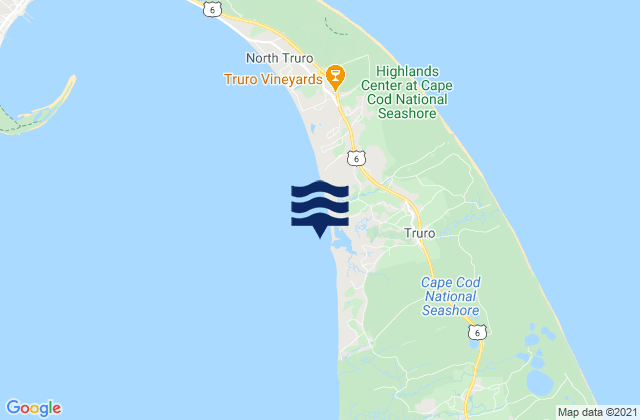 Karte der Gezeiten Pamet Harbor, United States