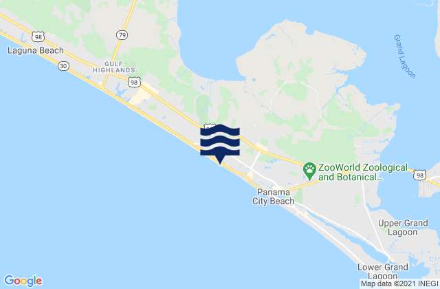 Karte der Gezeiten Panama City Pier, United States