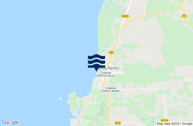 Karte der Gezeiten Pantai Remis, Malaysia