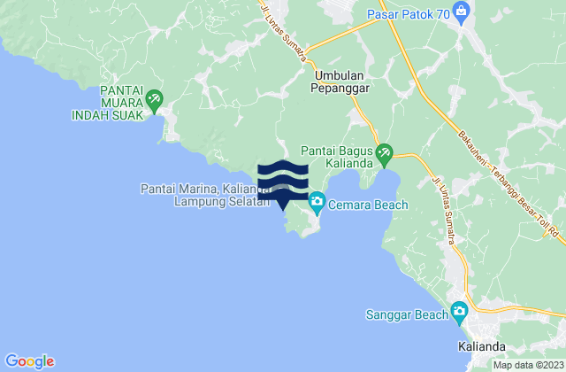 Karte der Gezeiten Pantai Tapak Kera, Indonesia