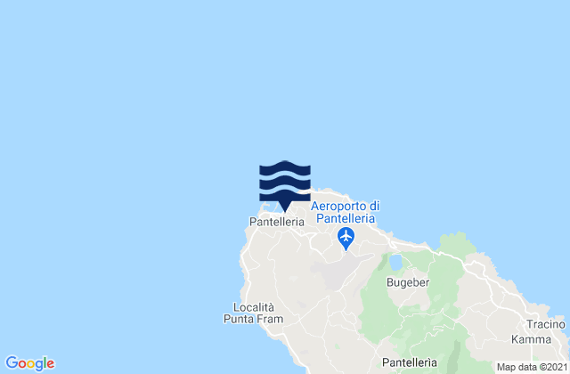 Karte der Gezeiten Pantelleria, Italy