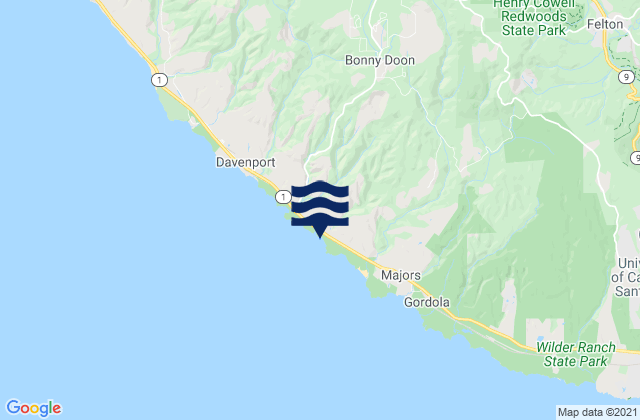 Karte der Gezeiten Panther Beach, United States