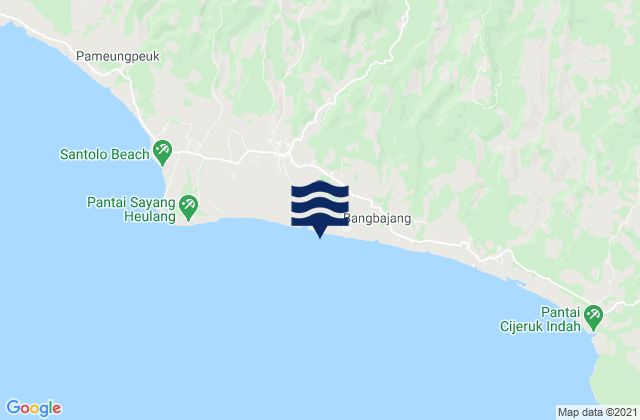 Karte der Gezeiten Panyindangan, Indonesia