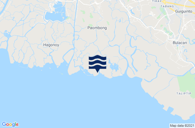 Karte der Gezeiten Paombong, Philippines