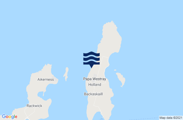 Karte der Gezeiten Papa Westray Island, United Kingdom