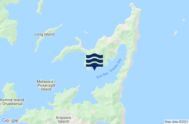 Karte der Gezeiten Papakura Bay, New Zealand