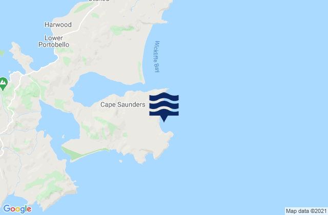 Karte der Gezeiten Papanui Beach, New Zealand