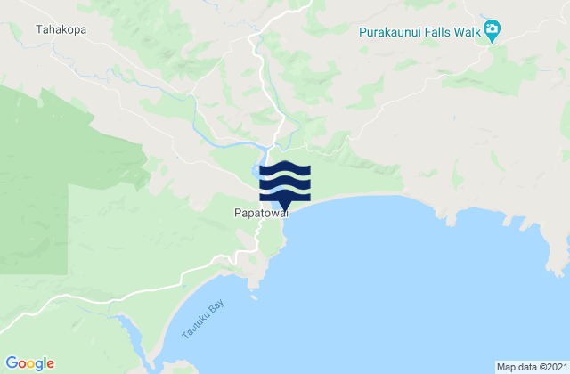 Karte der Gezeiten Papatowai, New Zealand