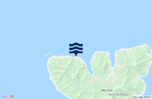 Karte der Gezeiten Papetoai, French Polynesia