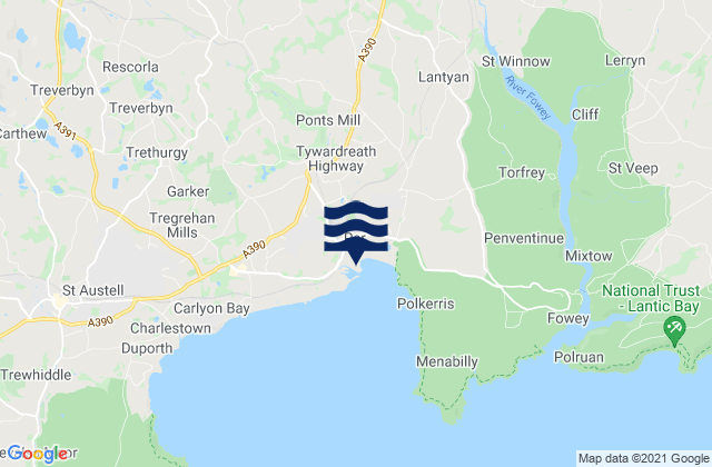 Karte der Gezeiten Par, United Kingdom