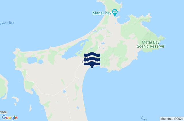 Karte der Gezeiten Parakerake Bay, New Zealand