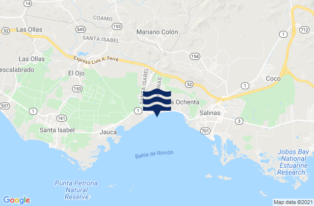 Karte der Gezeiten Parcelas Peñuelas, Puerto Rico
