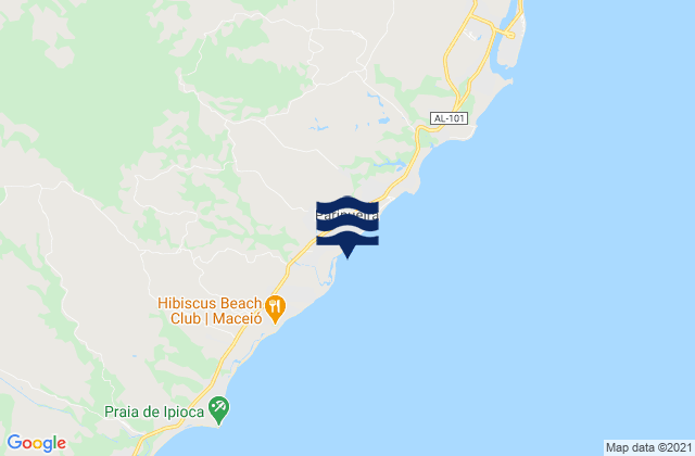 Karte der Gezeiten Paripueira, Brazil