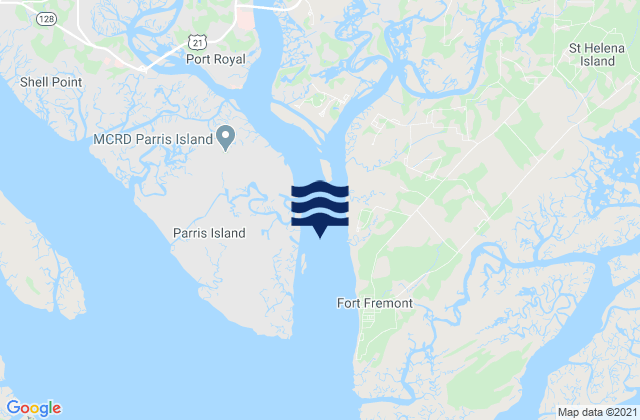 Karte der Gezeiten Parris Island Beaufort River, United States
