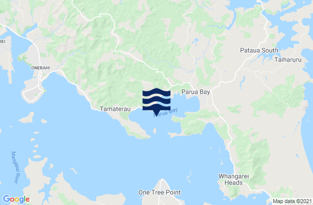 Karte der Gezeiten Parua Bay, New Zealand