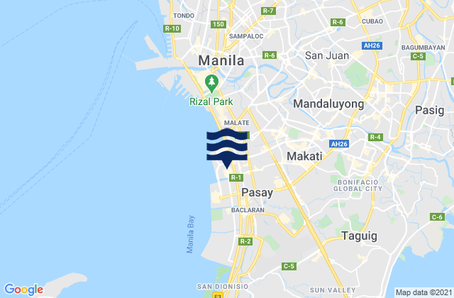 Karte der Gezeiten Pasay City, Philippines