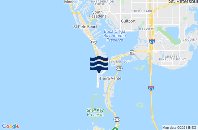 Karte der Gezeiten Pass-a-Grille Beach, United States
