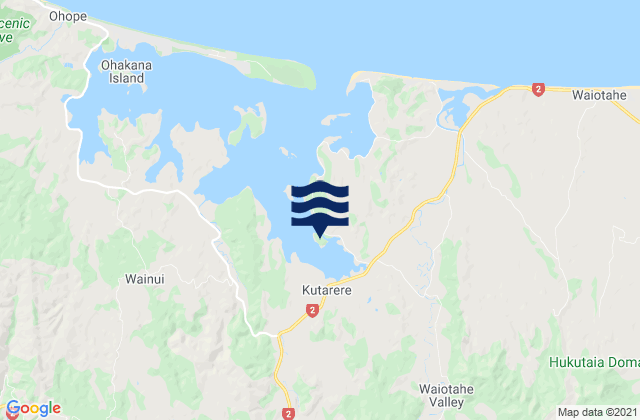 Karte der Gezeiten Pataua Island, New Zealand