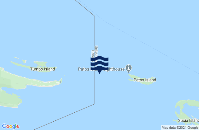 Karte der Gezeiten Patos Island Light 1.4 miles west of, United States